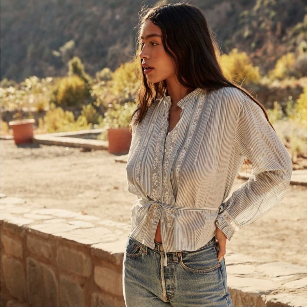 LYDIA TOP -- SAVOIE STRIPE NWOT